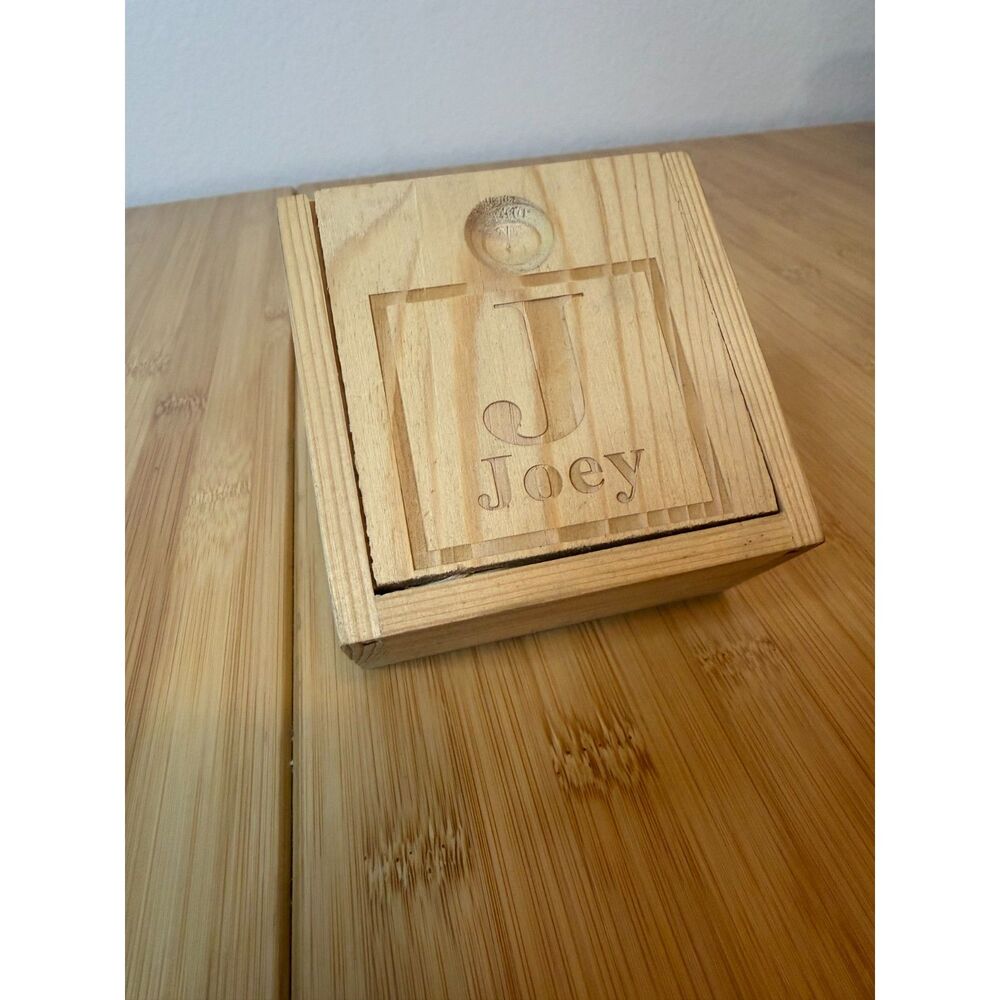 Custom Engraved Pocket Watch With Wooden Box Groomsmen Gift Personalized Joey J